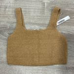 Everlane NWT Tan Wool Yak Blend Cropped Stretchy Ribbed Tank Photo 0