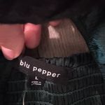 Blu Pepper  Dark Green Long Sleeve Dress Photo 11