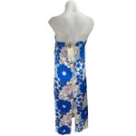 ZARA NEW  Multicolor Silky Satin Floral Sleeveless Strapless Tube Tank Dress XS Photo 1