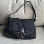 Fendi Vintage mamma baguette neoprene black shoulder bag Photo 0