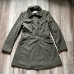 Ann Taylor Olive Green Double Breasted Trench Coat Women’s XS Photo 0