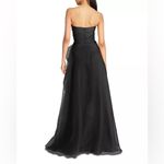 Theia Teresa Draped Gown Black Size 6 Photo 1