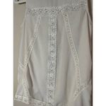 Monteau embroidered lace cream tank top sz M Athletic Pants Photo 9