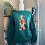 Disney Vintage New with Tags  Winnie the Pooh Tigger Green Crewneck Sweatshirt Photo 3