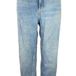 Weekday Blue Meg High Rise Straight Tapered Leg Medium Wash Mom Denim Jeans 32 Photo 0
