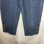 NYDJ  Blue Capris with‎ Button Details Photo 3