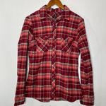 Kuhl Alina Plaid Flannel Shirt Red Spice Size Medium Photo 0