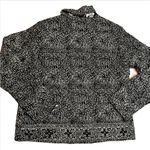 Reversible Floral Quilted Jacket Patchwork Casual Studio Black Pattern SZ S Photo 3