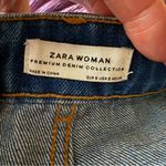 ZARA  Woman Embroidered Wide Leg Crop Jeans Size S Photo 3