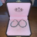 Juicy Couture Retro  Pam & Gela Silver Hardware Pink Leather Rope Style Earrings Photo 0