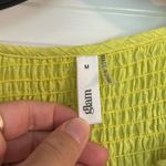 Glam  Chartreuse Ruffle Sleeve Blouse Photo 1