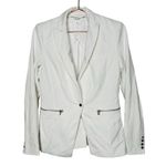 Veronica Beard White Bi-Stretch Notched Collar Single Snap Jacket Size 2 Photo 3