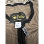 Bob Mackie Bob‎ Mackie Womens Sweater Size 1X Wearable Art Brown Embroidered Zip Up Photo 1