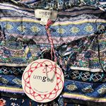 Umgee  size small bohemian tie neck balloon sleeve 3/4 sleeve knee length dress Photo 1