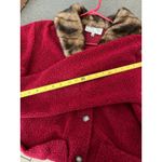 Vintage Tasha Polizzi red pile jacket Size 8 Photo 6