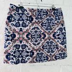 Joe Fresh Women's Artistic Colorful Geometric Multicolor 14 Floral Mini Skirt Photo 2