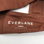Everlane The Triangle Bikini Top Removable Pads Tie-Back Stretch Brown S Photo 5