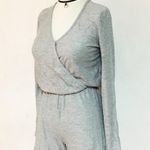 Flared Sleeves Comfy Lounge Boho Romper Gray Photo 1