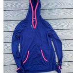 Reebok  medium blue hoodie long sleeve atheltic thumb hole sweatshirt Photo 0