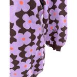 Lyn Around Floral Knit Sweater Dress S Purple Brown Off Shoulder Retro Y2K Photo 2