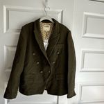 L'Agence  Kenzie Double Breasted Bouclé Tweed Blazer Ivy Green Size 14 NWT‎ Photo 4