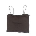 basic gray cropped tank with elastic straps Photo 0
