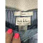 Nicole Miller 100% Linen Chambray Denim Flowy Wide Leg Pants Large NEW with Tags Photo 1