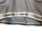 Calvin Klein  Gray Striped Racerback Cotton Blend Logo Trim Sports Bra Women Sz M Photo 7