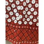 Anthropologie Hazel Babydoll Tank Top Sz S Red Smocked Boho Embroidered Beaded Photo 1