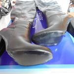 Womens Faux Leather Snake Skin 4" Heel Boots 5.5M Black Size 5.5 Photo 4