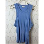 Pilcro  from Anthropologie Blue Ribbed Sleeveless Tank Top - Size - XL Photo 4