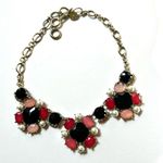 White House | Black Market  Orange Pearl and black bib necklace Photo 2