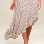 Lulu's Tan and White Asymmetrical Skirt Size XS Photo 1
