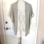 Lace Knit Cardigan Gray Size M Photo 3