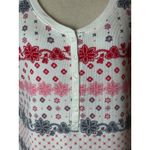 Victoria's Secret  Shirt Women Medium White Dream of Me Fair Isle Thermal Henley Photo 6