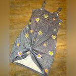 ⭐️Women’s Retro Floral Smiley Face Dress with Silver Rings on Straps Size M Photo 0