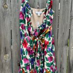 Topshop Floral Print Sleeveless Ruffle Minidress Size 2 | Floral Minidress Photo 3