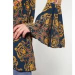 Free People Boho Navy Magic Mystery Tunic Dress Bell Sleeves XS Photo 3