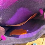 Handcrafted Artistic Felted Wool Bag Purple Photo 6