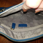 Cole Haan  Teal Blue Aqua Pebble Leather Crossbody Purse Hand‎ Bag Photo 5