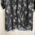 Hesna Elegant Floral Black Long Sleeve Dress With Liner Size 50 ~ Size 6 Photo 1