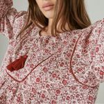 Lucky Brand Floral Peasant Blouse, Size XS New w/Tag $89.50 Photo 2