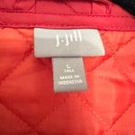 J.Jill  quilted coat size large TALL red business casual fall outdoors chic Photo 2