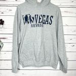 Gildan Las Vegas Nevada Gray Kangaroo Pocket Hoodie Size Medium Photo 7