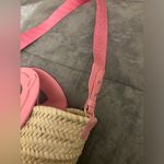 Christian Louboutin Louboutin pink leather & raffia bag Photo 6