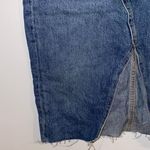 Free People NWT $98  Indigo Denim 5-Pocket Pencil Front Slit Knee Length Skirt 2 Photo 8