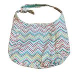 Thirty One Chevron Patterned Multicolor Blue Green Pink Hobo Bag Photo 0