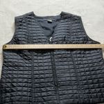 Black Puffer Vest with Horizontal Quilting and Zip Closure Size 12 Photo 2
