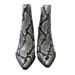 Marc Fisher Boots Womens 7M Black Gray Oshay Pointed Snakeskin Western Cowgirl Photo 2