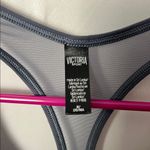 Victoria's Secret  Sport Racerback Gray Tank Top with Mesh Straps Size Medium Photo 2